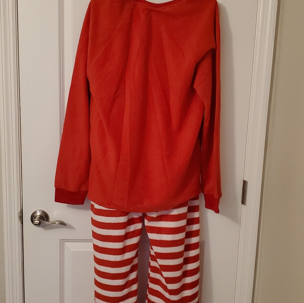 George pajama, large, red white